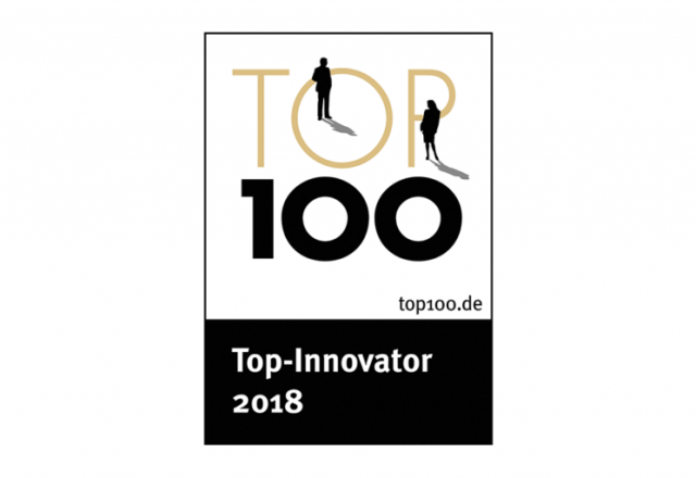 Ocenění „Top 100 Innovator 2018“ pro společnost Schwank GmbH.