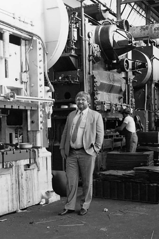 Bernd Schwank v naší továrně v USA, 1981.